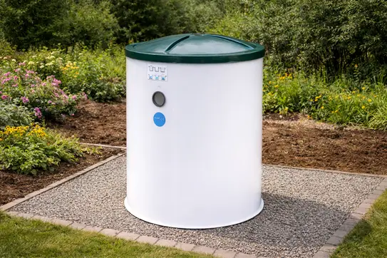 Celoplastový plášť čistírny